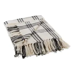 DII&reg; Black Modern Farmhouse Plaid Throw