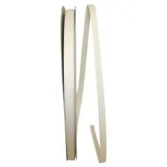 JAM Paper 1/4" Grosgrain Texture Ribbon Antique White
