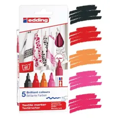 Edding&reg; 4500 Warm Colors Textile Marker Set
