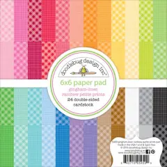 Doodlebug Design Inc.&trade; Gingham Linen Petite Prints Cardstock, 6" x 6"