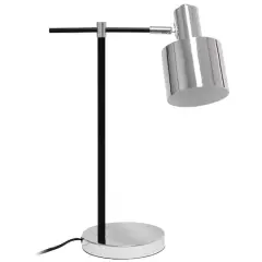 Lalia Home Mid Century Modern Metal Table Lamp Chrome