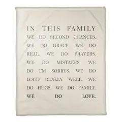 50" x 60" In This Family Coral Fleece Throw Blanket