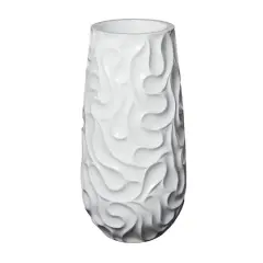 3ft. White Wave Textured Vase
