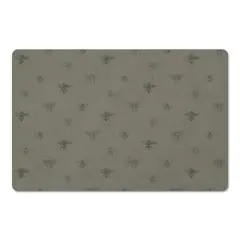 Delicate Bee Pattern Floor Mat Green