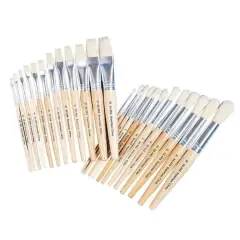 S&S&reg; Worldwide White Bristle School Brush Pack