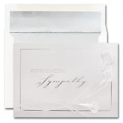 JAM Paper 5.625" x 7.875" Expression of Sympathy Cards & Envelopes, 25ct.