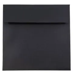 JAM Paper 7.5" x 7.5" Square Invitation Envelopes, 25ct. Black Linen