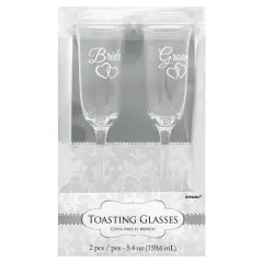 5.4oz. Bride & Groom Toasting Glasses