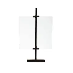 Hello Honey&reg; Black Adjustable Metal Stand & Glass 10" x 16.75" Floating Photo Frame