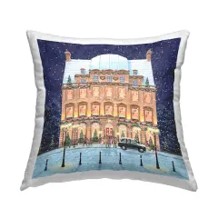 Stupell Industries Urban Holiday Winter Scenery Throw Pillow