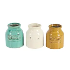 9" Terracotta Vintage Decorative Jar Set