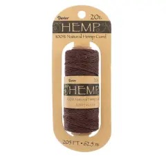 John Bead 20lb. Natural Hemp Cord Spool Dark Brown