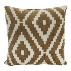 17" Brown Geometric Pattern Throw Pillow by Ashland&reg;