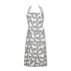 DII&reg; Dog Print Chef Apron Gray