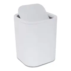Bath Bliss White Acrylic 8L Waste Bin