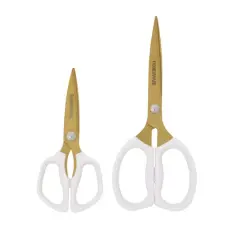 Farberware White Handle Shear Set with Gold Blades, 2ct.