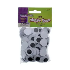 Creativity Street&reg; 20mm Black Glue-On Wiggle Eyes, 100ct.