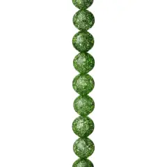 Green Crackled Quartz Round Beads, 10mm by Bead Landing&trade;