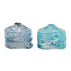 Blue Contemporary Glass Vase Set