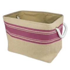 DII&reg; 9" Wine Border Rectangle Burlap Bin