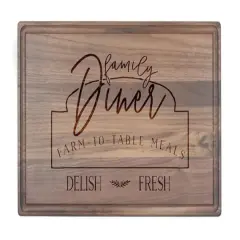Family Diner 17" x 11" Walnut Cutting Board