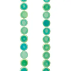 Turquoise Ceramic Roundel Beads, 8mm by Bead Landing&trade;