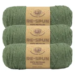 3 Pack Lion Brand&reg; Re-Spun Recycled Yarn Evergreen