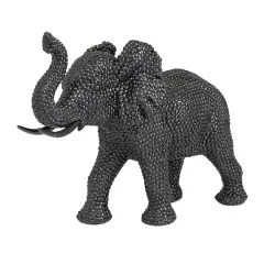 14" Black Contemporary Elephant Sculpture