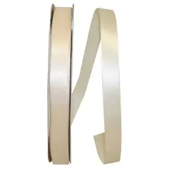 JAM Paper 5/8" x 100yd. Satin Single Face Ribbon Cream