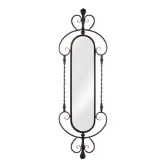 35" Scroll & Chain Oval Wall Mirror