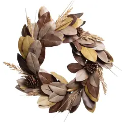 26" Magnolia & Pinecone Wreath by Ashland&reg;