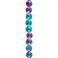 Faceted Hematite Coin Beads, 6mm by Bead Landing&trade; Rainbow