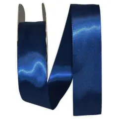 JAM Paper 1.5"x 50yd. Double Face Satin Ribbon Light Navy