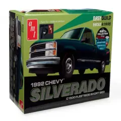 AMT&reg; 1992 Chevy Silverado Fleetside Short Bed Pickup Easy Build 1:25 Scale Model Kit