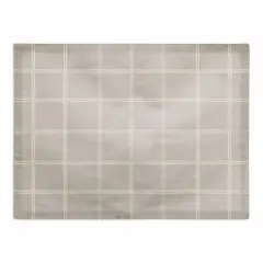 Gray & White Check Cotton Twill Placemat