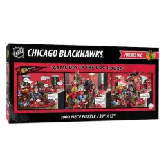 NHL Game Day in the Dog House 1,000 Piece Puzzle Chicago Blackhawks