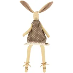12" Long Legged Sitting Ballerina Girl Bunny Easter Figure