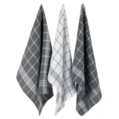 DII&reg; J&M Gray Waffle Weave Dishtowel & Dishcloth Set