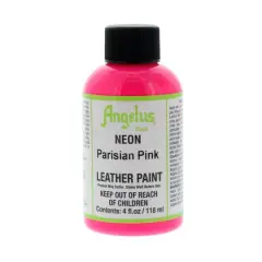 Angelus&reg; Neon Leather Paint, 4oz. Parisian Pink