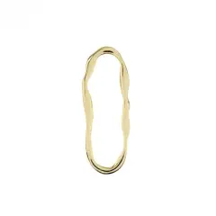 John Bead Beadwork Findings Gold Organic Oval Pendant, 5ct.