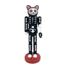 Santa's Workshop 14" Day of the Dead Cat Nutcracker