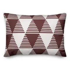 Geometric Triangles Versatile Throw Pillow Maroon