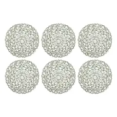 DII&reg; Woven Paper Round Placemats, 6ct. Artichoke Green