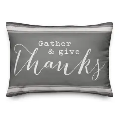 Gather Give Thanks Throw Pillow