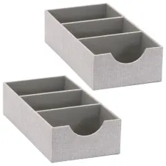 Household Essentials 12" Gray Compartment Organizer Tray, 2ct.