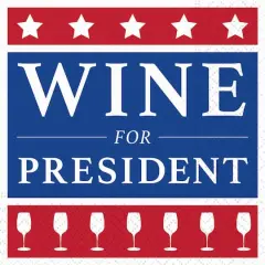 JAM Paper Wine For President Cocktail Napkins, 40ct.