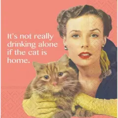 JAM Paper If The Cat Is Home Cocktail Napkins, 40ct.