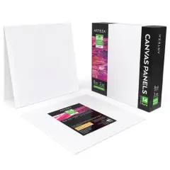 Arteza&reg; 8" x 8" White Canvas Panels, 14ct.