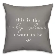 18" x 18" Only Place Versatile Throw Pillow Gray
