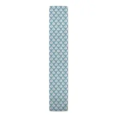 Sailboats Indoor/Outdoor Table Runner White on Light Blue